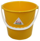 ValueX Plastic Bucket 10 Litre With Handle Yellow - 0907027 DD
